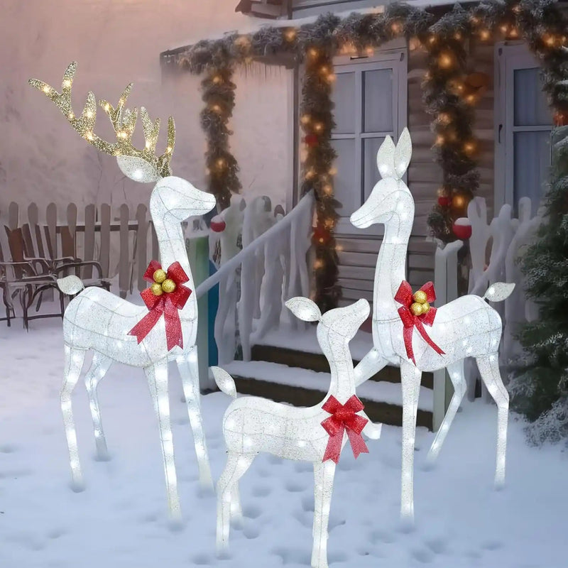 Christmas Deer Decoration Lighted Reindeer Family Set Christmas Décor For Yard & Home – Christmas Decoration  PrintToucan