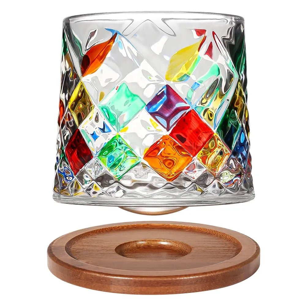 Colored Glass 270ml Glass Valentine Rotating Color Contrast Whiskey Cup USA Made PrintToucan - PrintToucanStandard