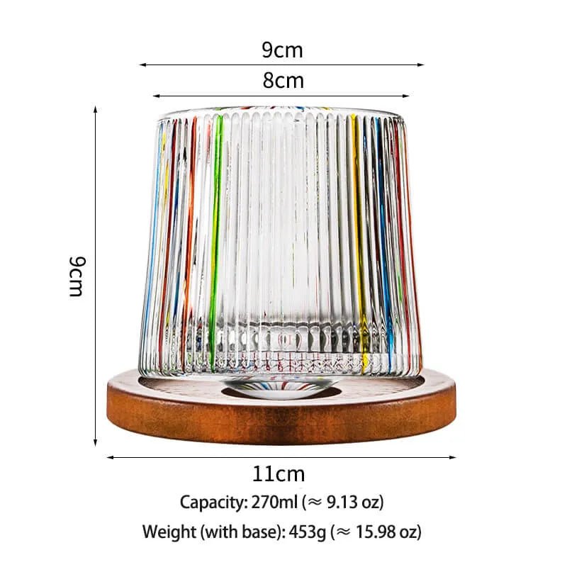 Colored Glass 270ml Glass Valentine Rotating Color Contrast Whiskey Cup USA Made PrintToucan - PrintToucanStandard