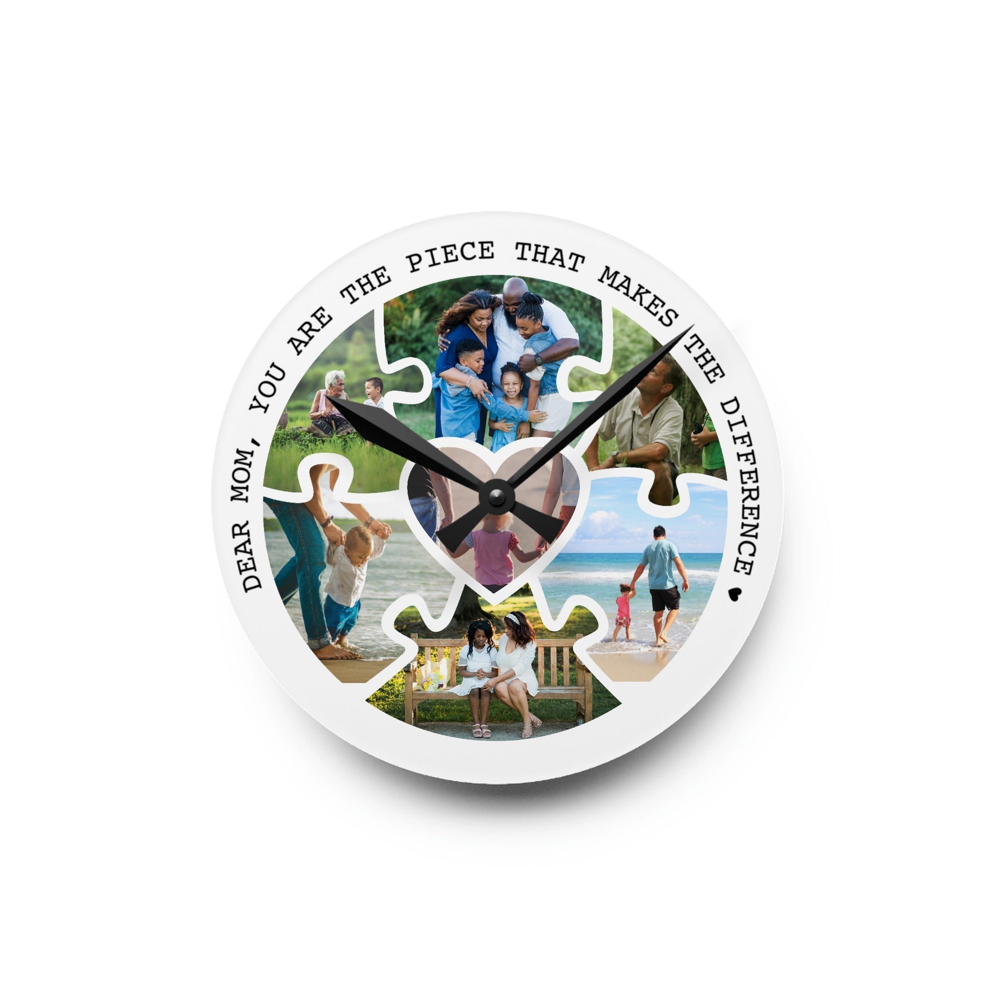 Custom Acrylic Wall Clock - Personalized Home Decor - printtoucan