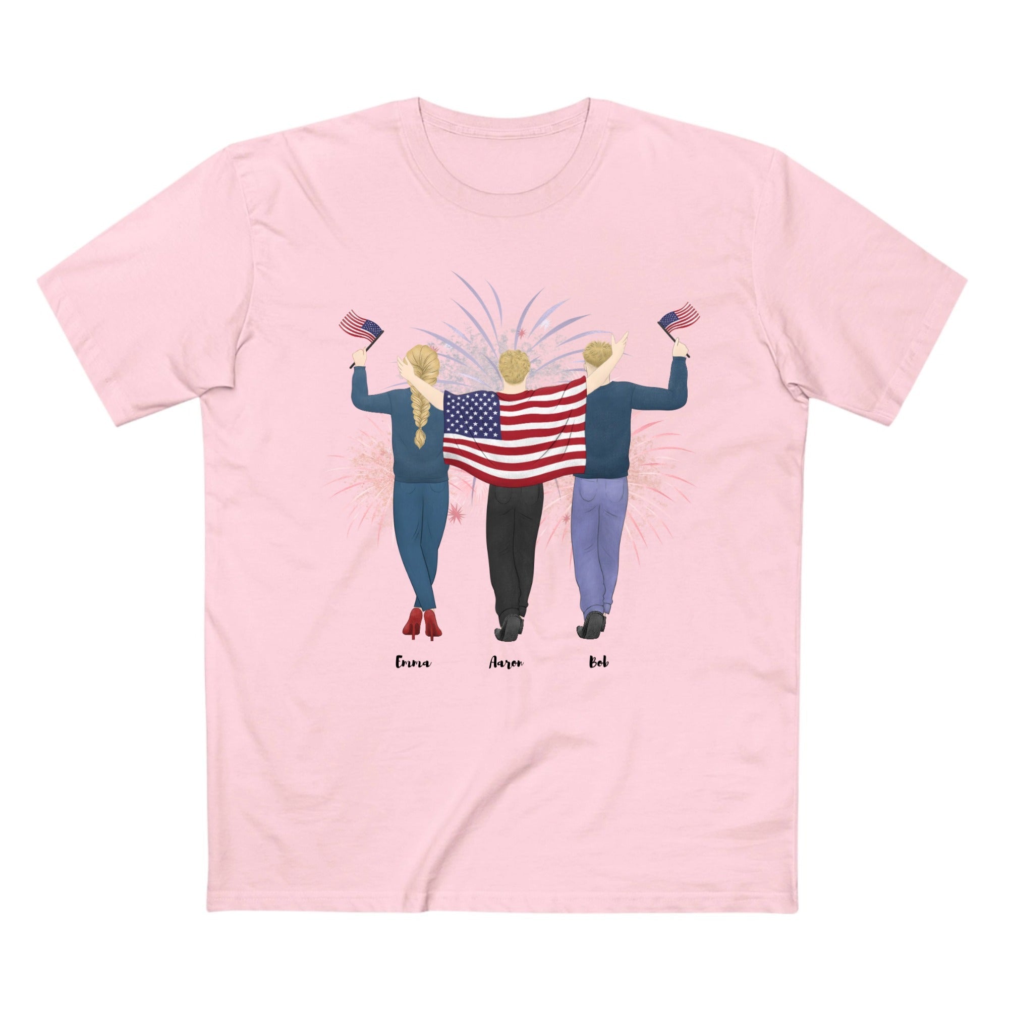 Custom Adult Staple Tee Personalized Family with Independence Day PrintToucan - printtoucan