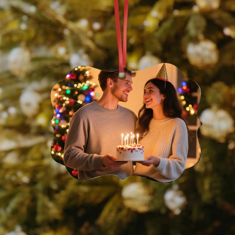 Custom Aluminum Ornament Birthday Gift Photo Upload Fast Printing | PrintToucan