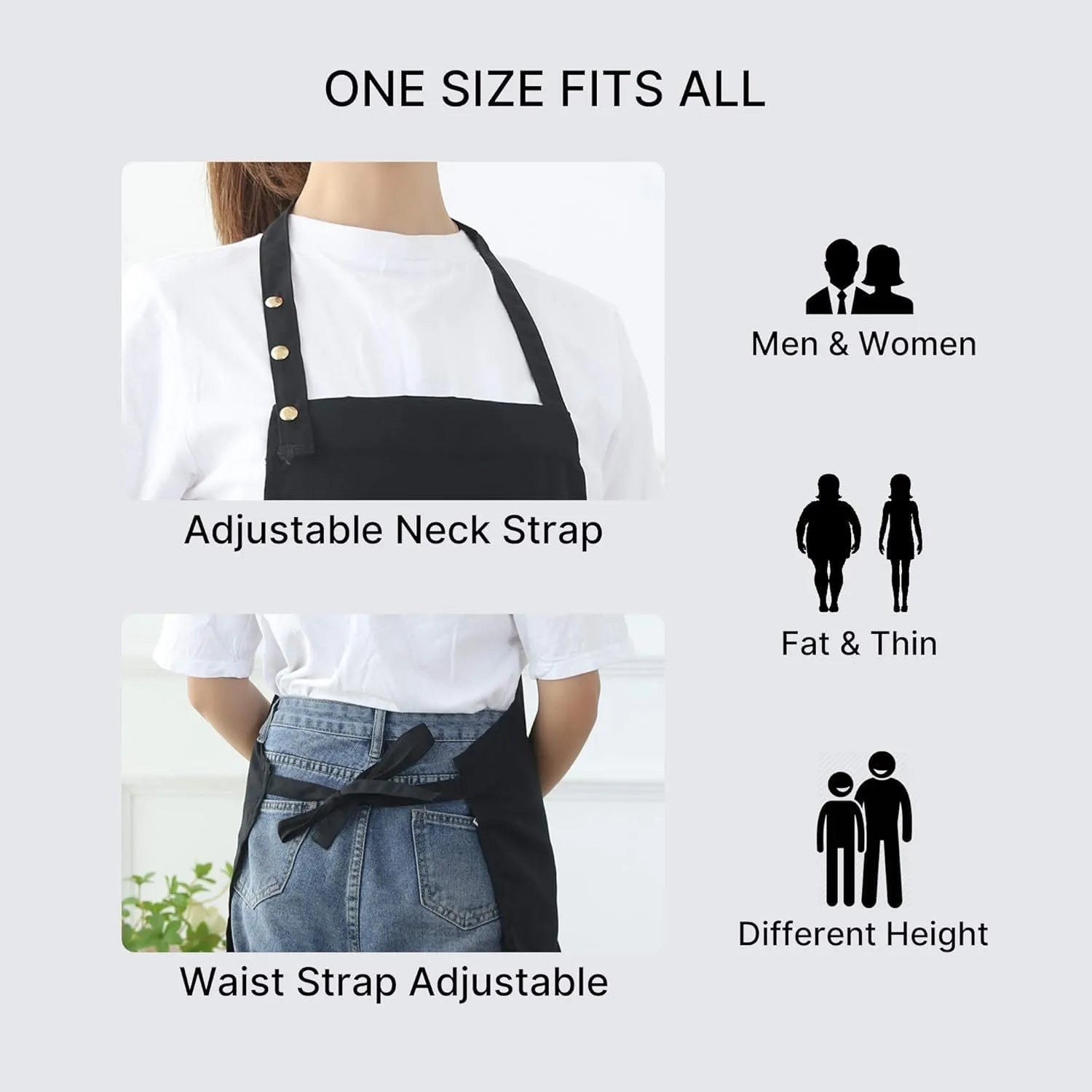 Custom Apron Valentine’s Day Polyester Fabric Personalized Photo Text Kitchen Work Apron PrintToucan - PrintToucanValentine's Day Gifts