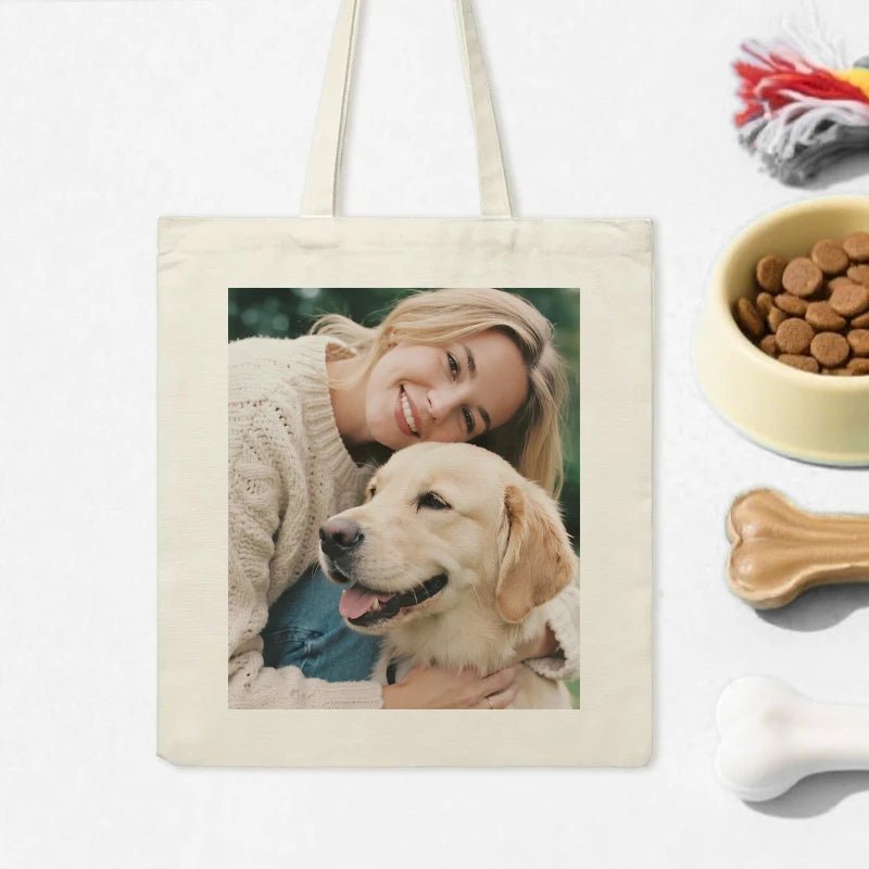 Custom Bags Canvas Bags Photo Upload Pet Lovers PrintToucan