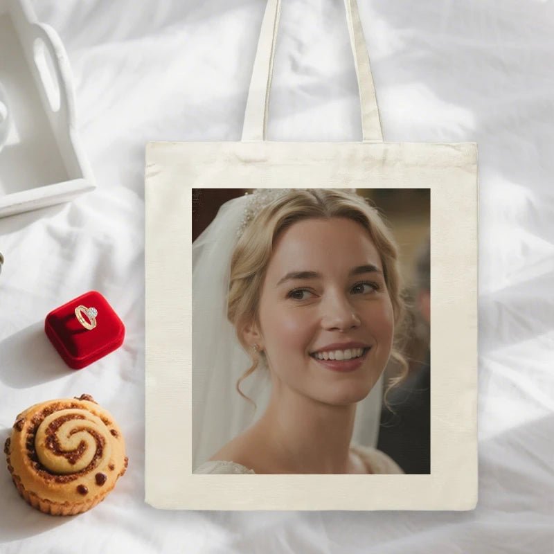 Custom Bags Canvas Bags Photo Upload Wedding PrintToucan - printtoucan