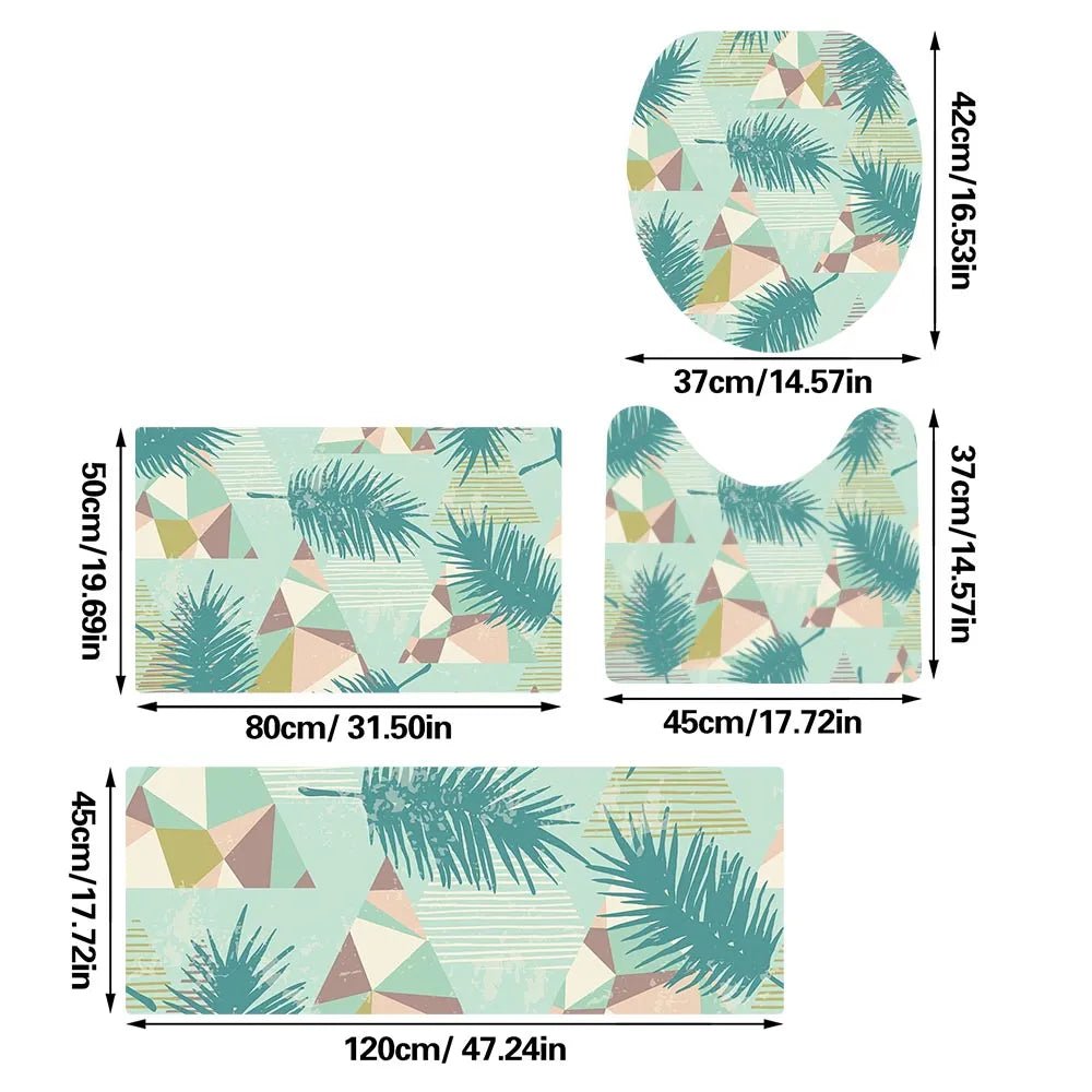 Custom Bathroom Rug Set Flannel Anti - Pilling Photo & Text Personalized Holiday Gift Theme Photo Prints Personalized PrintToucan - PrintToucanChrismas Gift