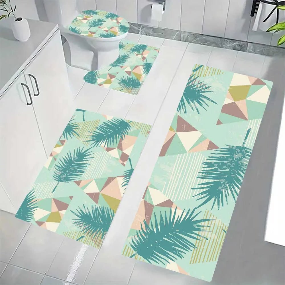 Custom Bathroom Rug Set Flannel Anti - Pilling Photo & Text Personalized Holiday Gift Theme Photo Prints Personalized PrintToucan - PrintToucanChrismas Gift