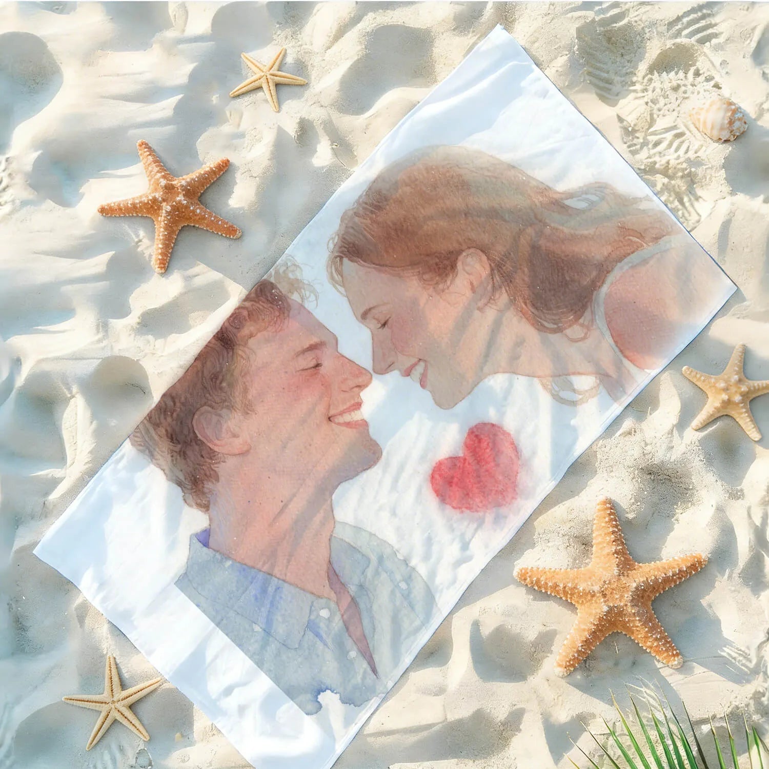 Custom Beach Towel Valentine Polyester Personalized Image Text PrintToucan - PrintToucanValentine's Day GiftsPrinttoucan-13.8x15.7inch（35x40）cm-8