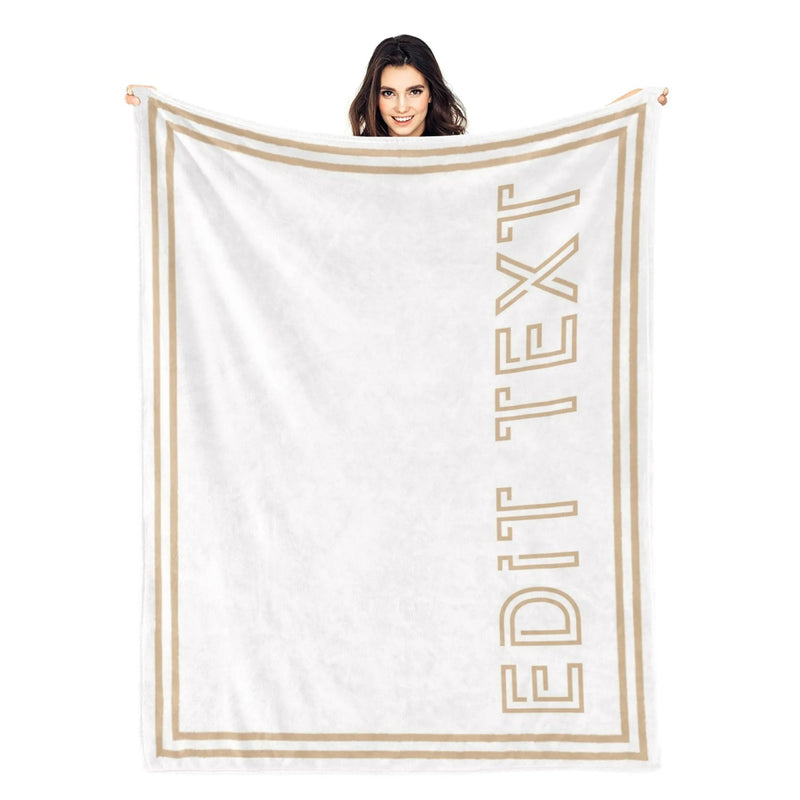 Custom Blankets 350g/㎡ Flannel Personalized Text Weighted Baby Blankets – PrintToucan