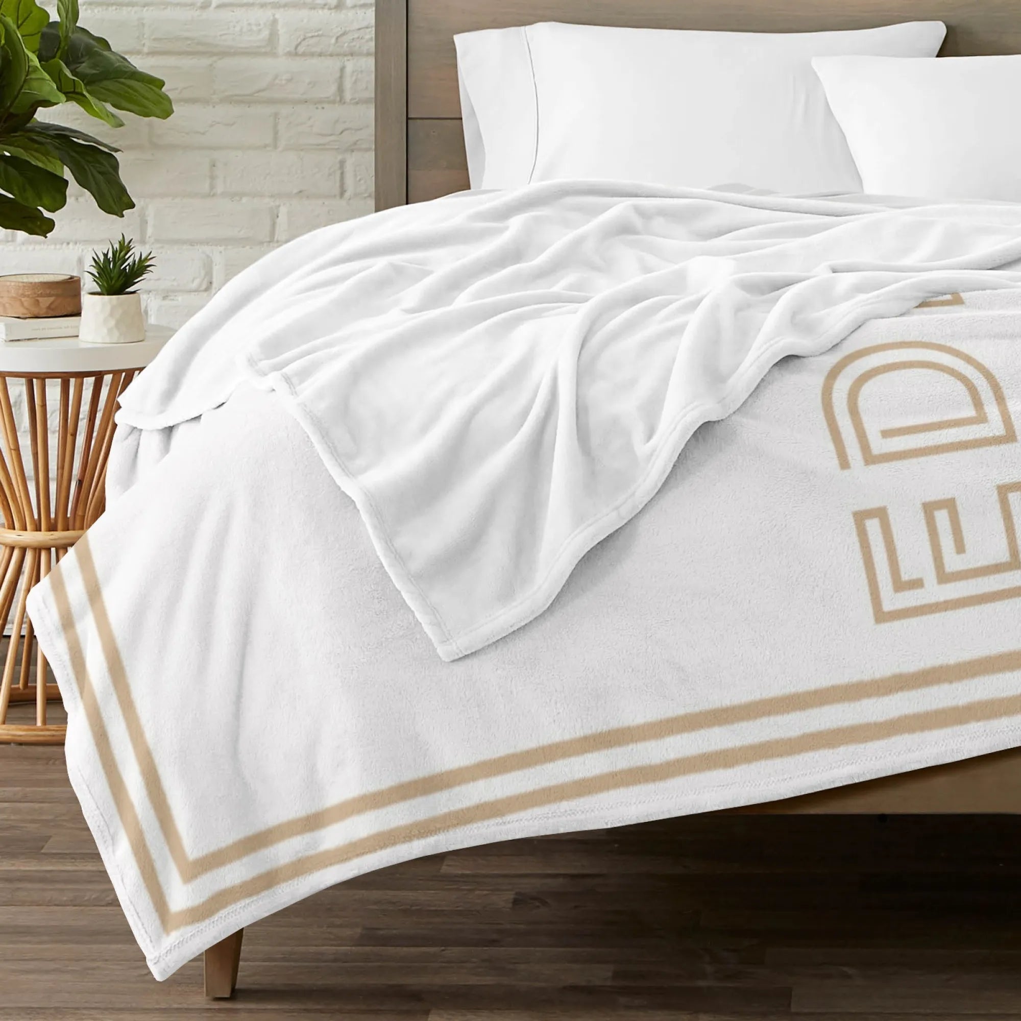 Custom Blankets 350g/㎡ Flannel Personalized Text Weighted Baby Blankets – PrintToucan - PrintToucanChrismas Gift150cm x 200cm/60"x80"