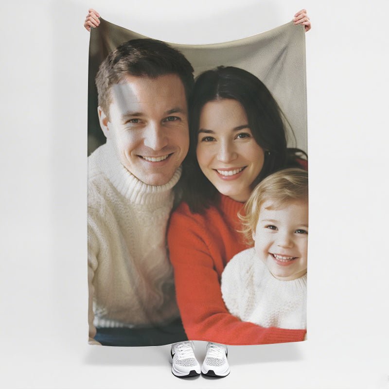 Custom Blankets Flannel with Your Photo for Family Moments PrintToucan