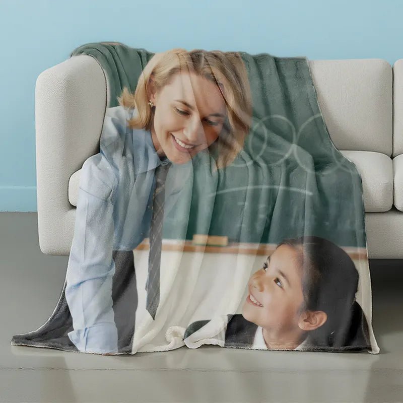 Custom Blankets Flannel with Your Photo for Teacher Gift PrintToucan - printtoucan