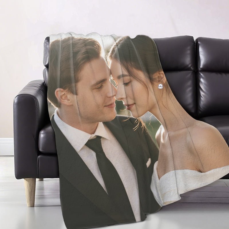 Custom Blankets Flannel with Your Photo for Wedding Memories PrintToucan
