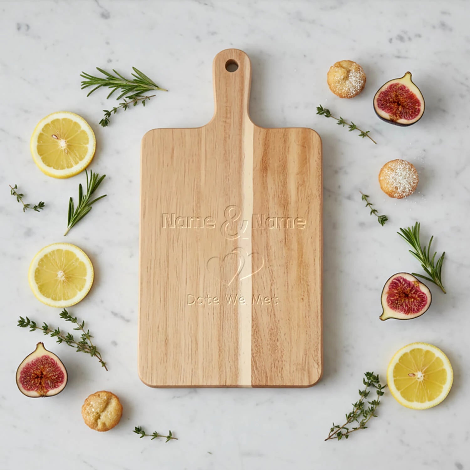 Custom Board Valentine’s Day Acacia Wood Personalized Image Text Cutting Board PrintToucan - PrintToucanValentine's Day Gifts