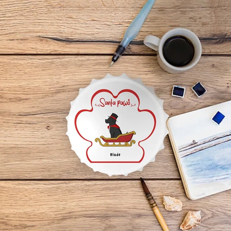 Custom Bottle Opener – Santa Paws with Pets - printtoucan