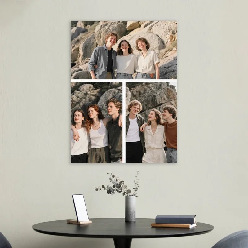 Custom Canvas Prints 3 by 4 Vertical 3Pcs Image Upload PrintToucan - printtoucan
