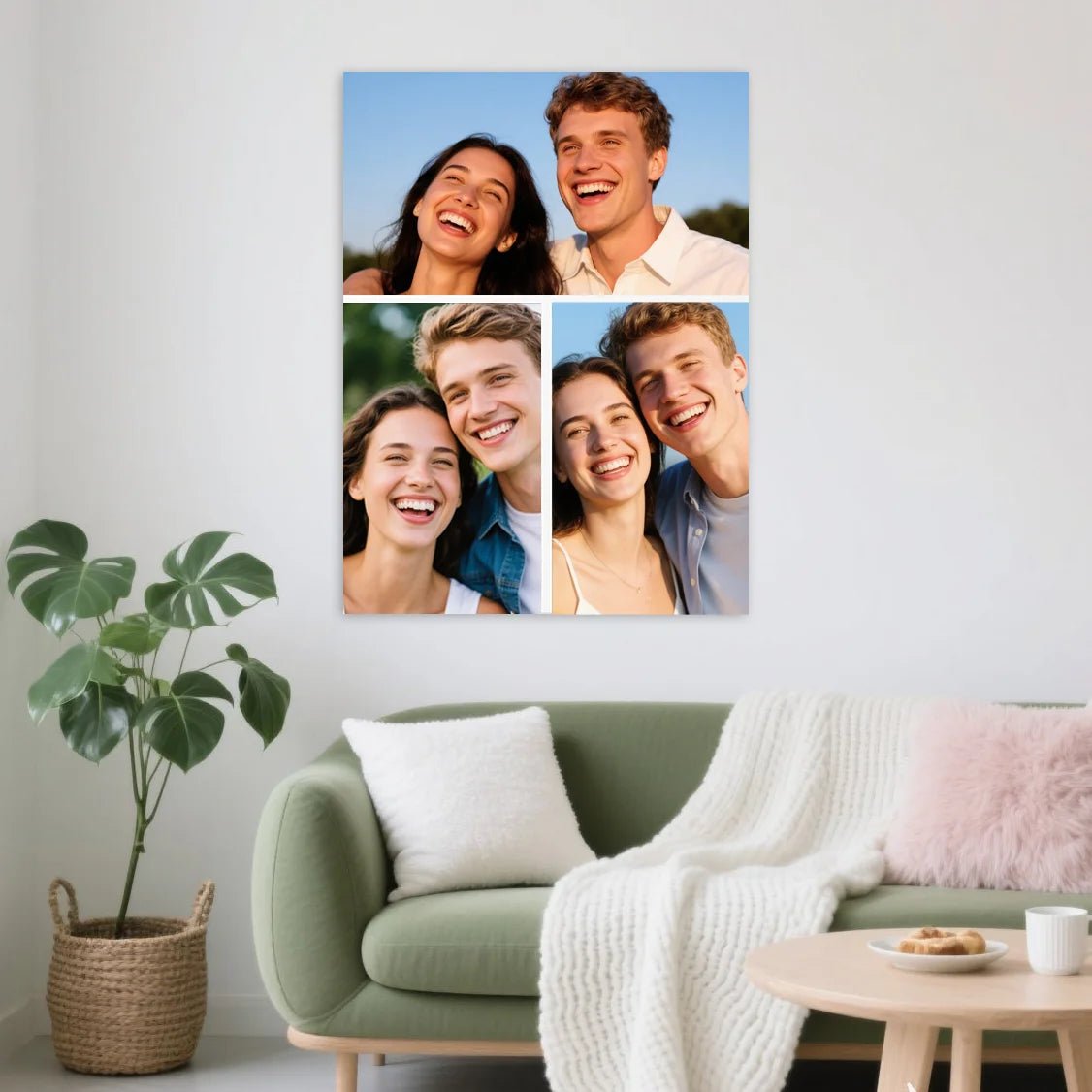 Custom Canvas Prints 3 by 4 Vertical 3Pcs Image Upload PrintToucan - printtoucan