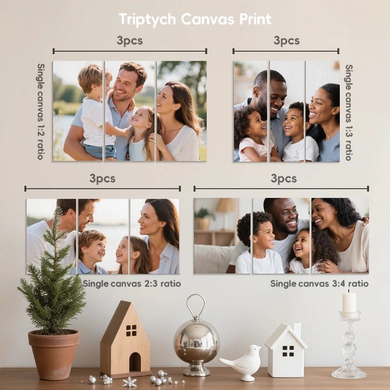 Custom Canvas Prints - printtoucanHome DecorTriptych Canvas Print - 16‘’x12'' X 3pcs - 1.5‘’