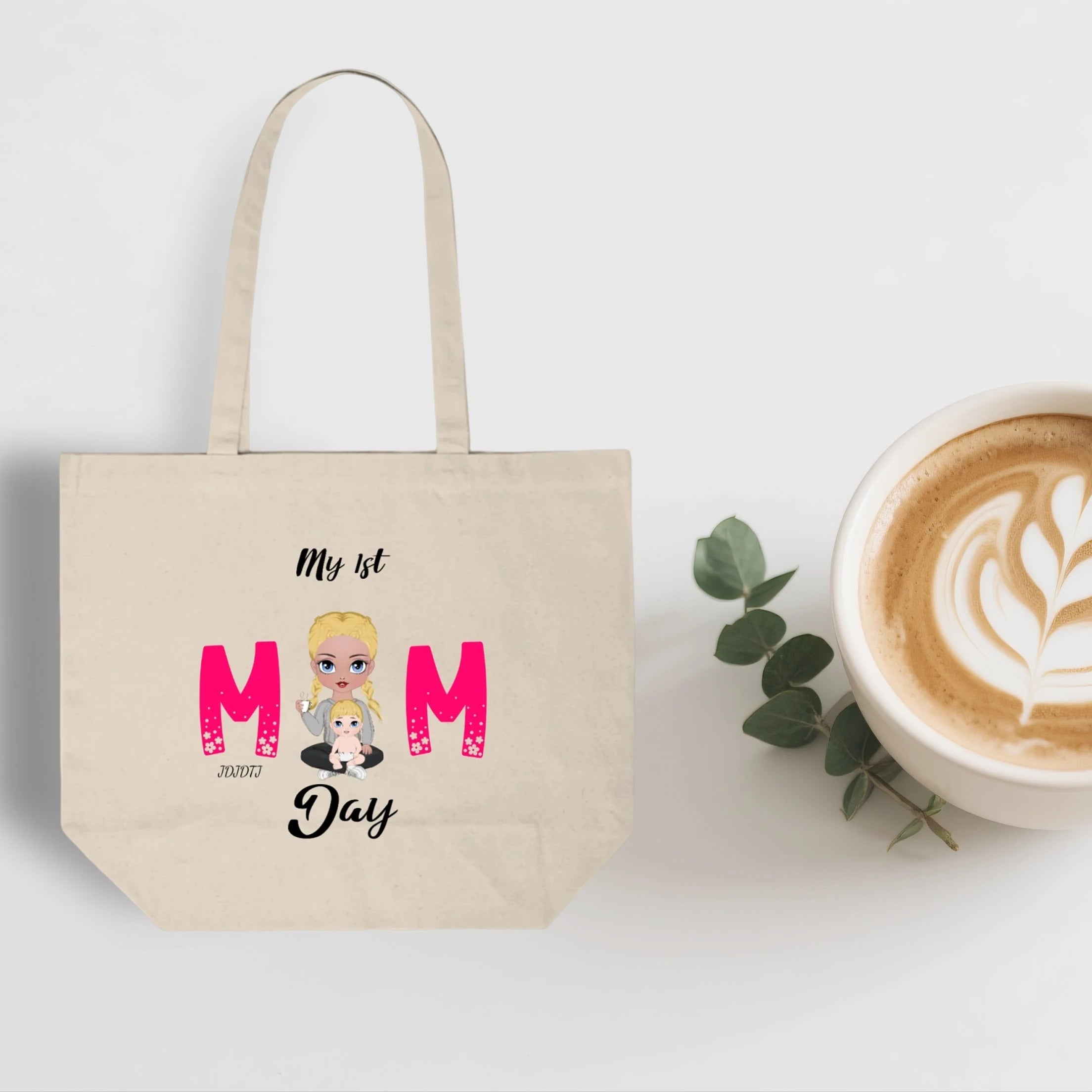 Custom Canvas Tote - Dog Mom Edition - printtoucan