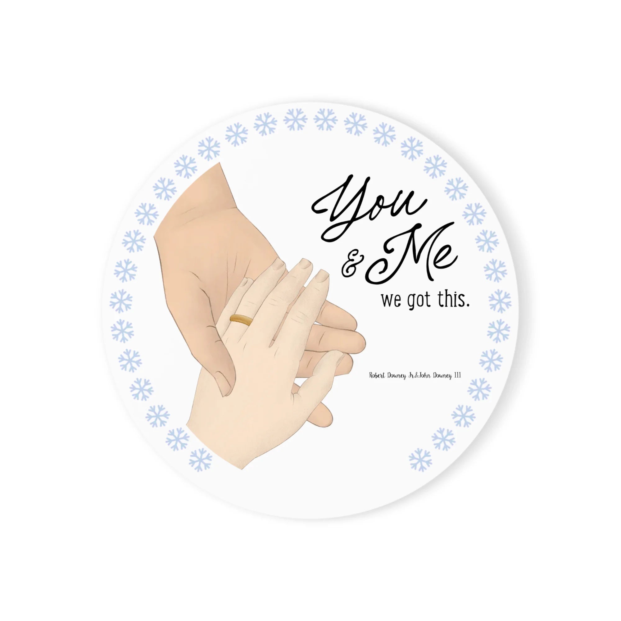 Custom Cork Back Coaster – You & Me Personalized Couple Design - printtoucan