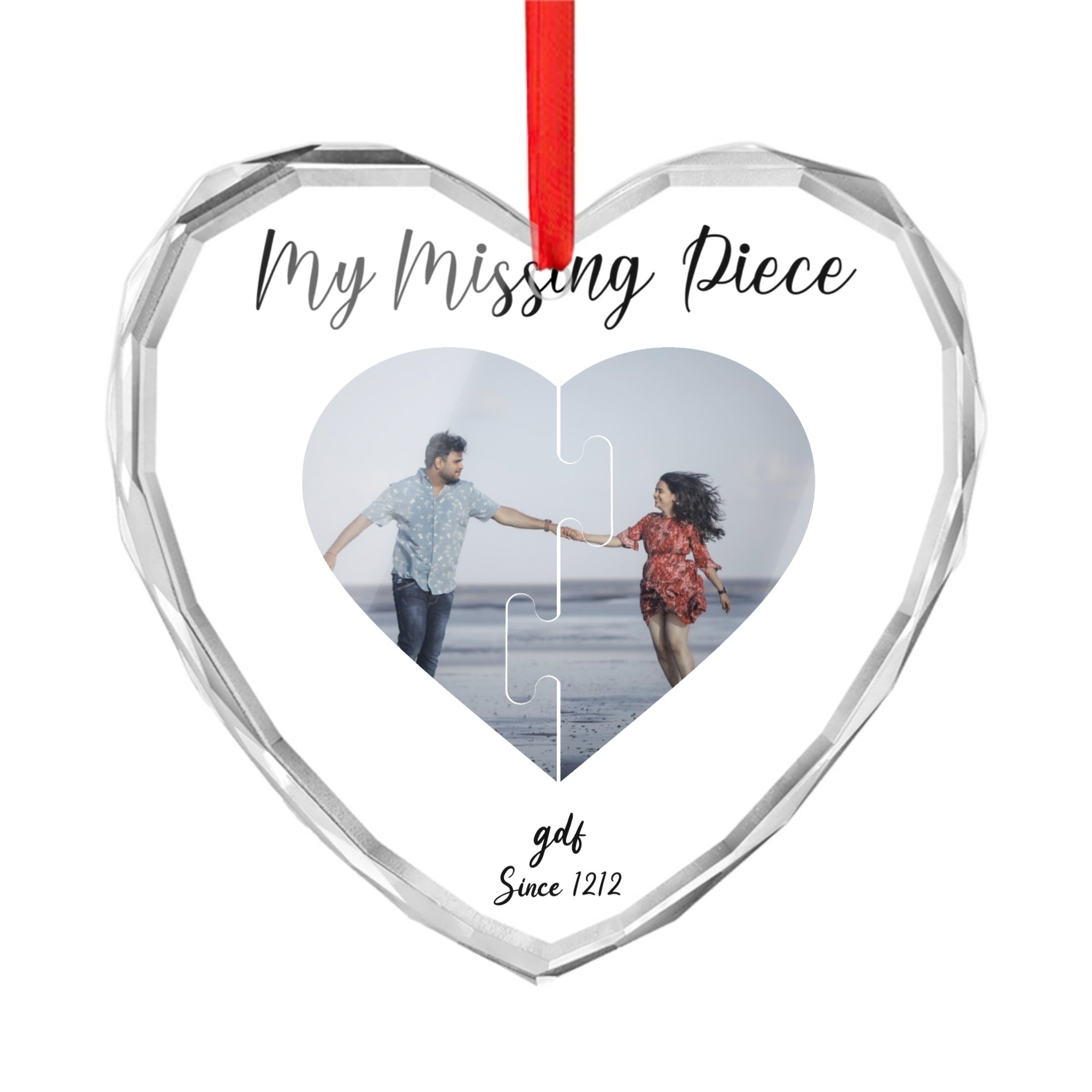 Custom Crystal Glass Ornament – My Missing Piece - printtoucan