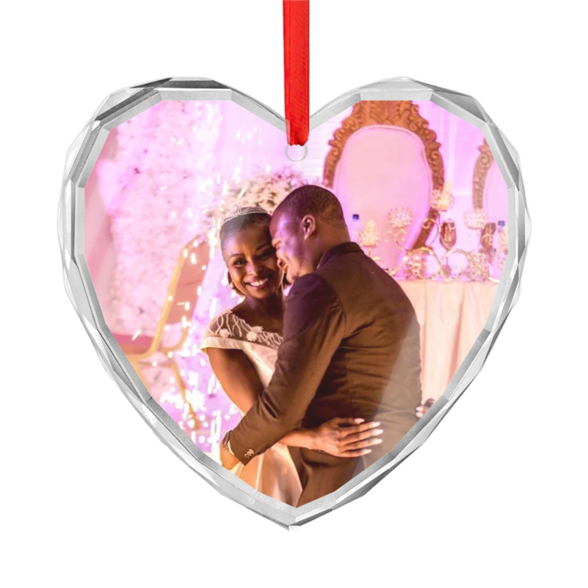 Custom Crystal Glass Ornament Wedding Keepsake Fast Printing | PrintToucan - printtoucan