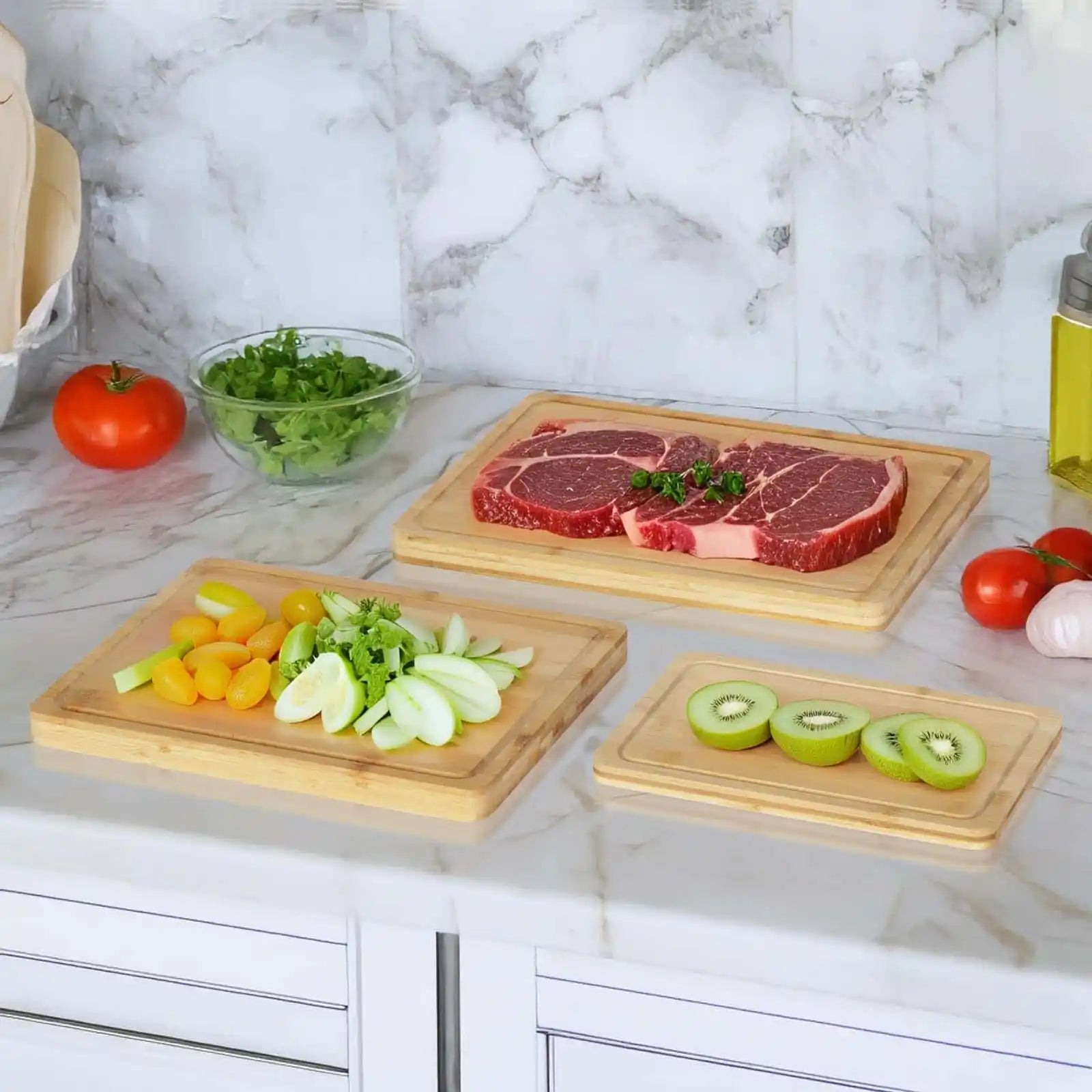 Bamboo Custom Cutting Boards for Chopping Vegetables, Meat, Fruits in Kitchen | PrintToucan