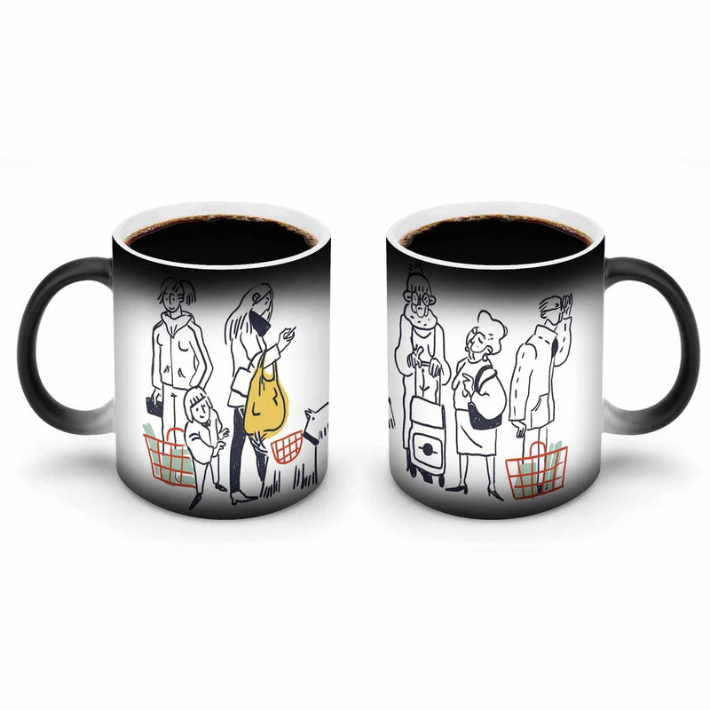 Custom Discoloration Mug With Photo & Text Holiday Theme Photo Prints Personalized  PrintToucan