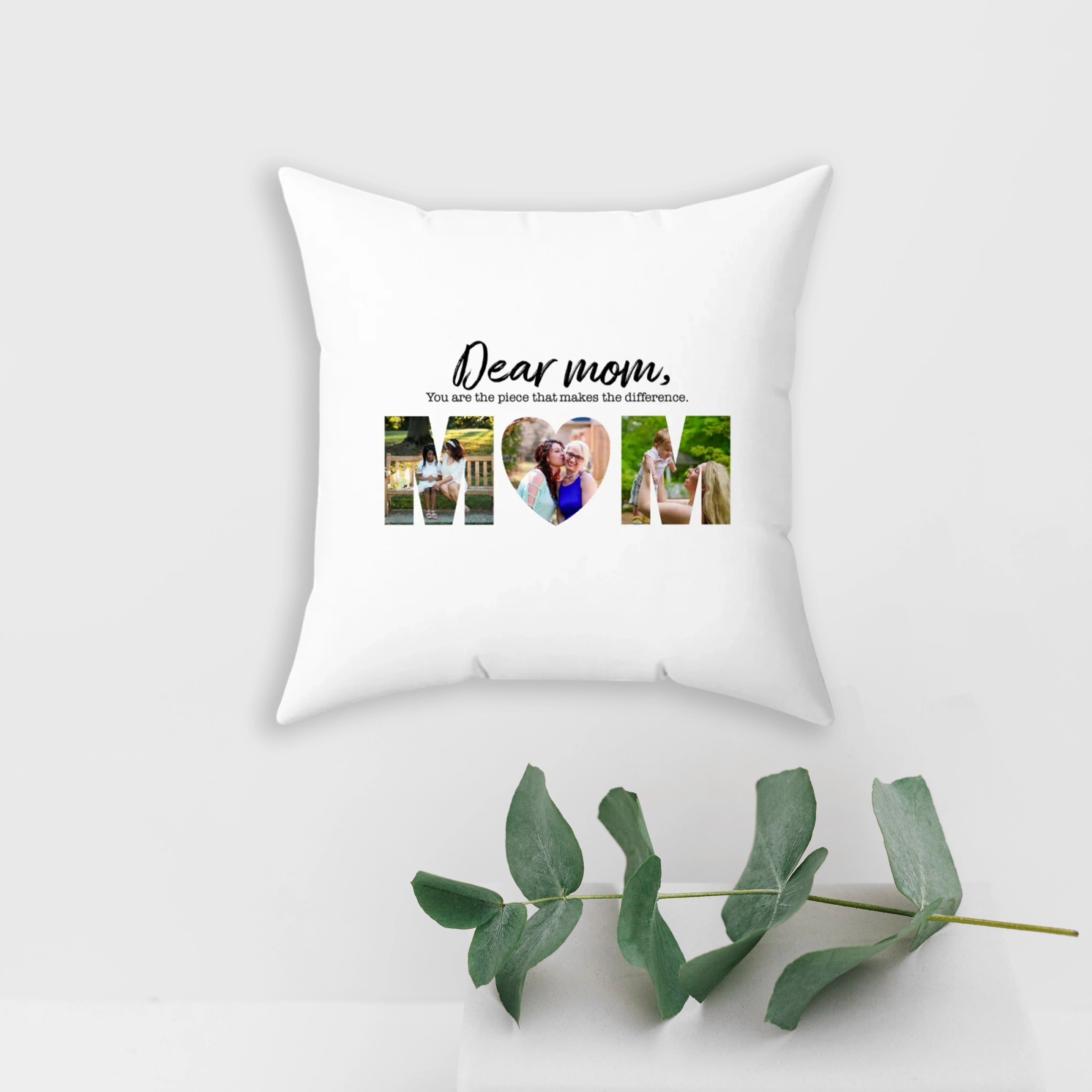 Custom Faux Suede Pillow – Personalized Mother’s Day Gift - printtoucan
