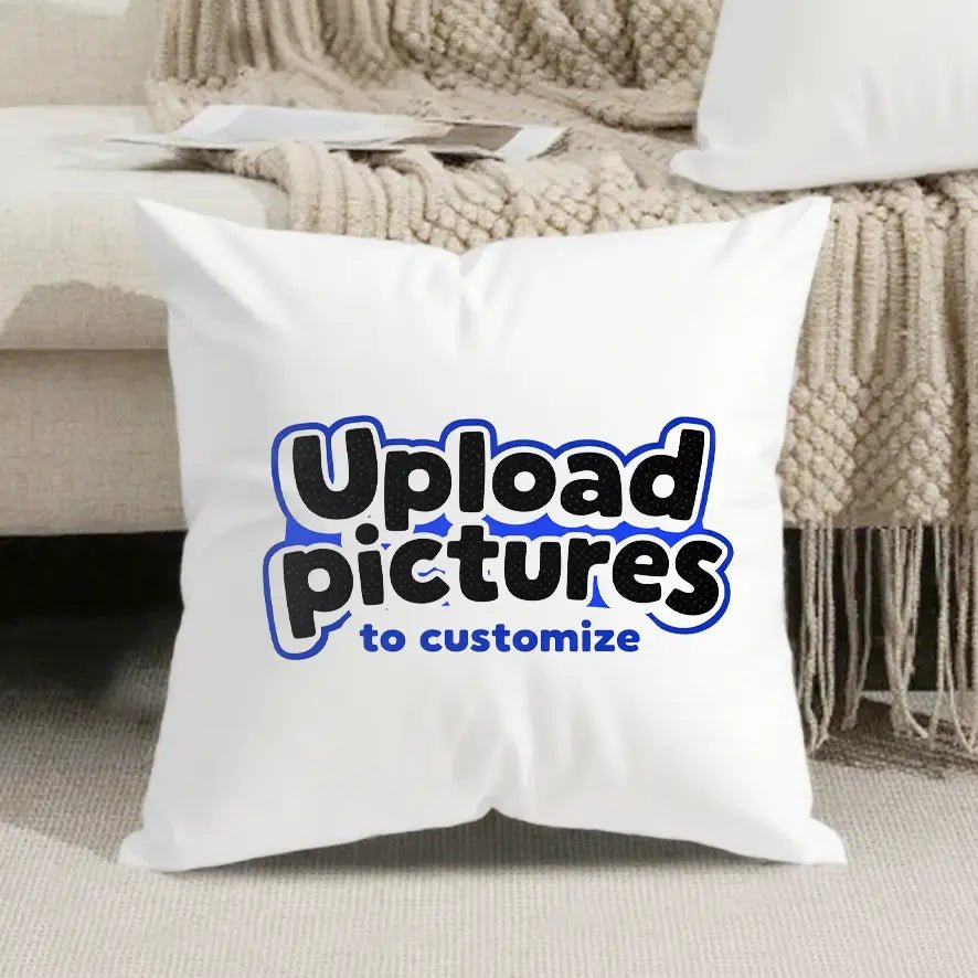 Custom Faux Suede Square Travel Pillow Image Upload Fast Printing | PrintToucan - printtoucan