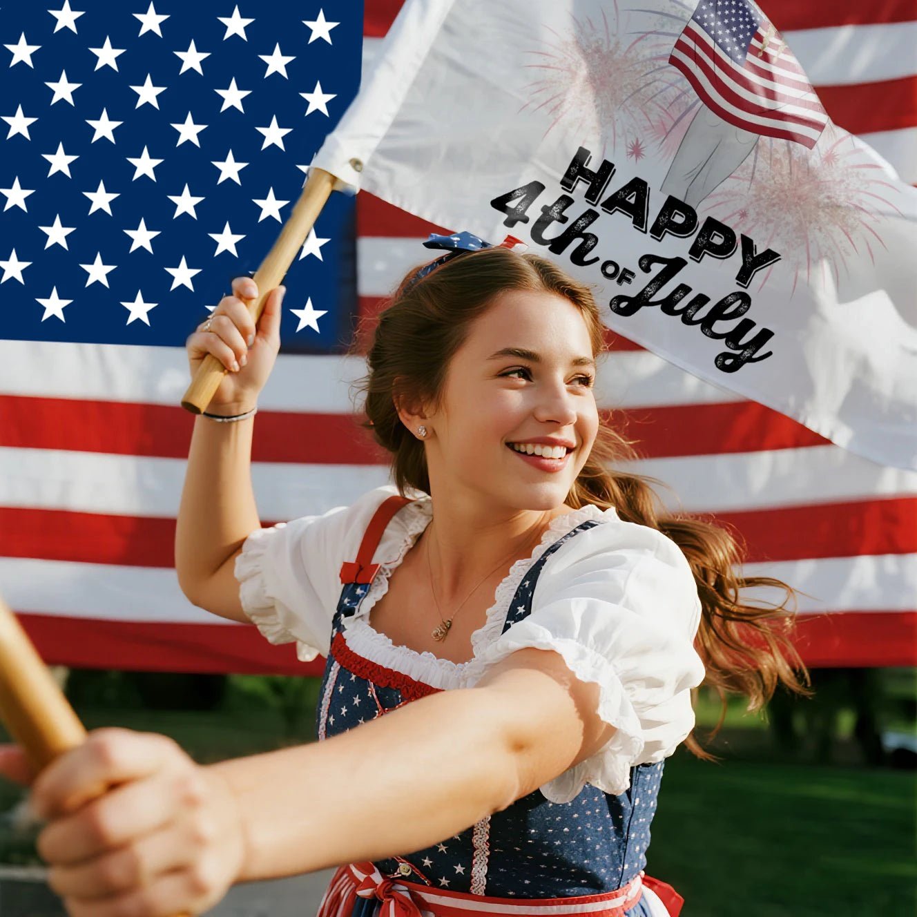Custom Flag with Gender, Name & Outfit Options | PrintToucan - printtoucan