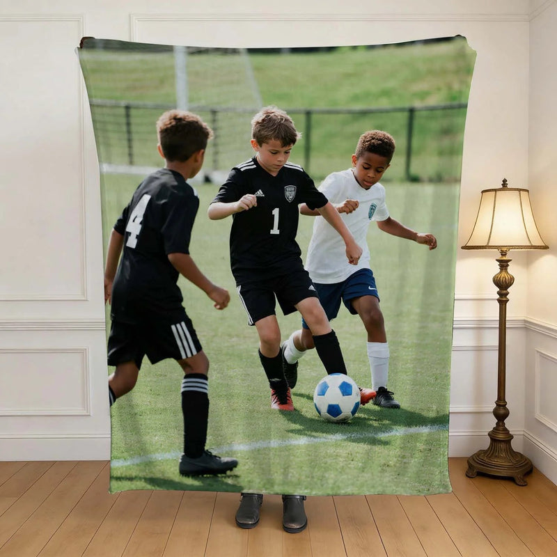 Custom Flannel Blanket | 2026 World Cup Soccer Fan Personalized Photo Blanket