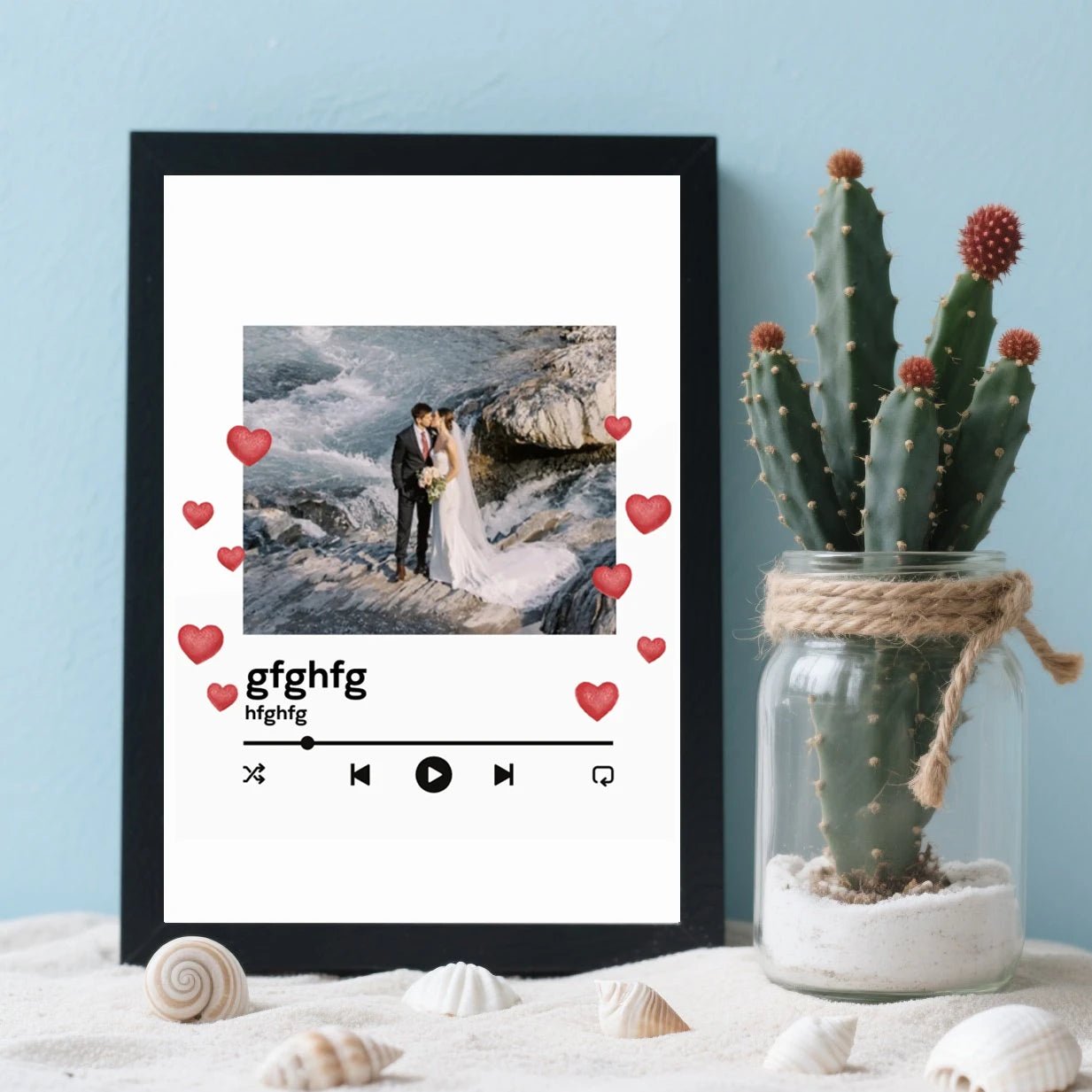 Custom Framed Paper Poster – Personalized Wedding Song Keepsake - printtoucan