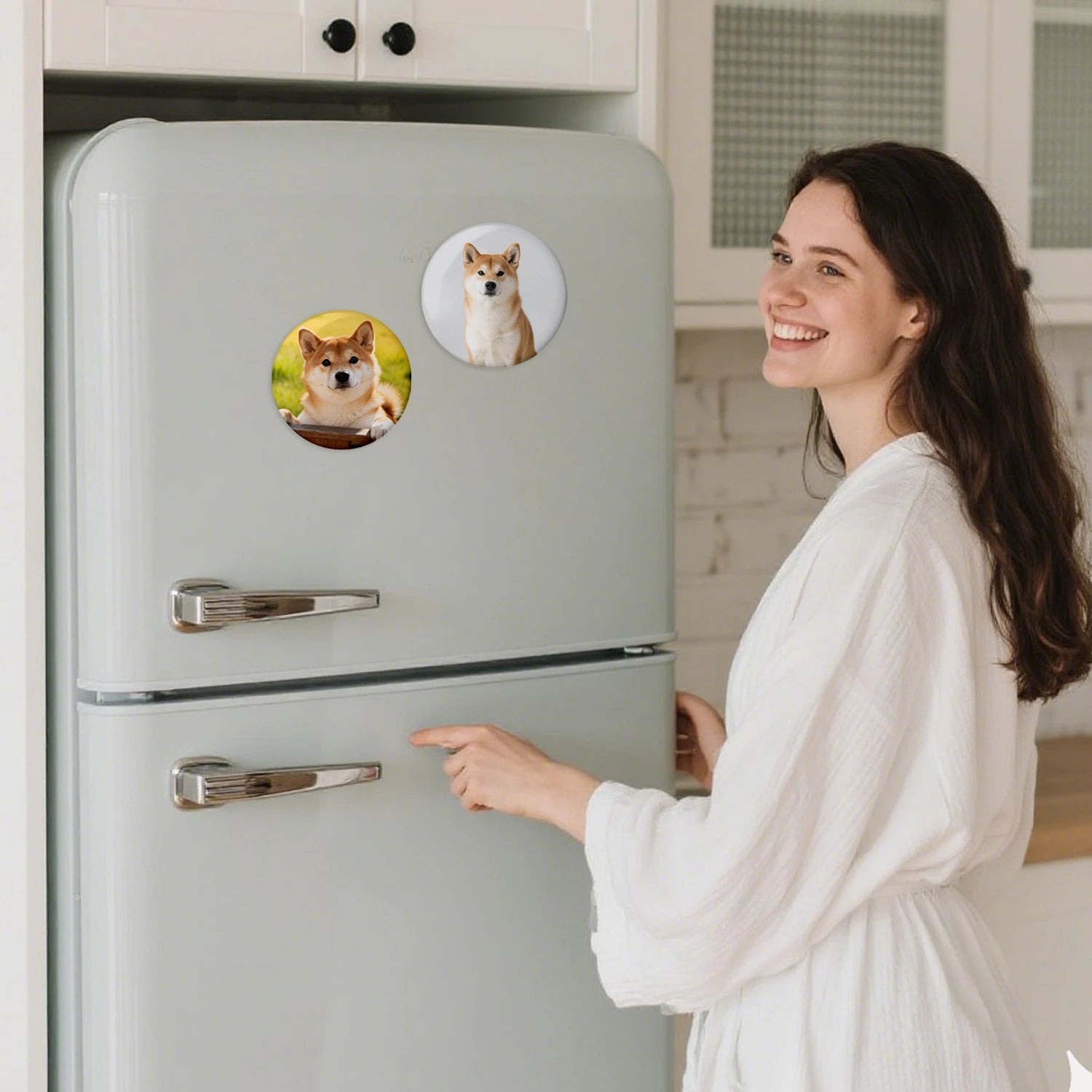 Custom Fridge Magnet Round Soft Magnet Personalized Photo And Text Home Decor PrintToucan - PrintToucanCustomizd