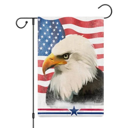Custom Garden Flag Holiday Celebration White Linen Personalized Photo Text Outdoor Decor PrintToucan