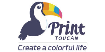 Colorful toucan logo with "Print Toucan" text and "Create a colorful life" slogan | PrintToucan