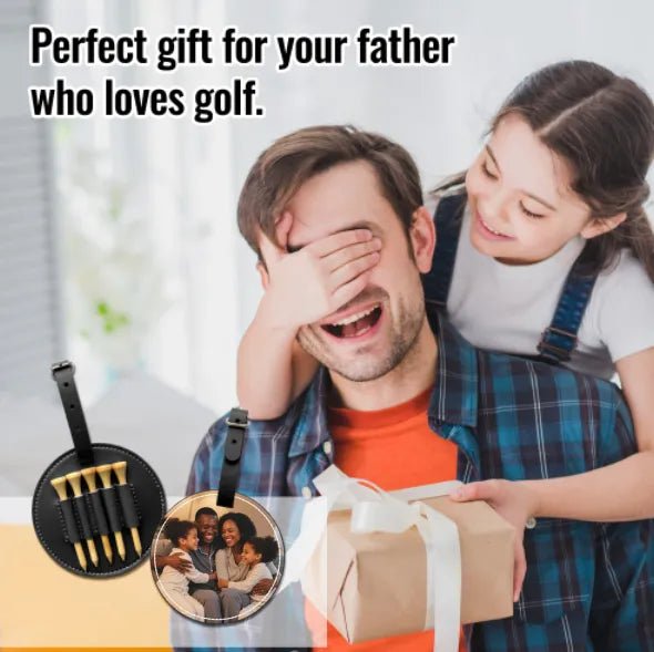 Custom Golf Tees Organizer Bag Valentine Day Gift PU Personalized Image Text Golf Accessory PrintToucan - PrintToucanValentine's Day GiftsPrinttoucan-13.8x15.7inch（35x40）cm-8