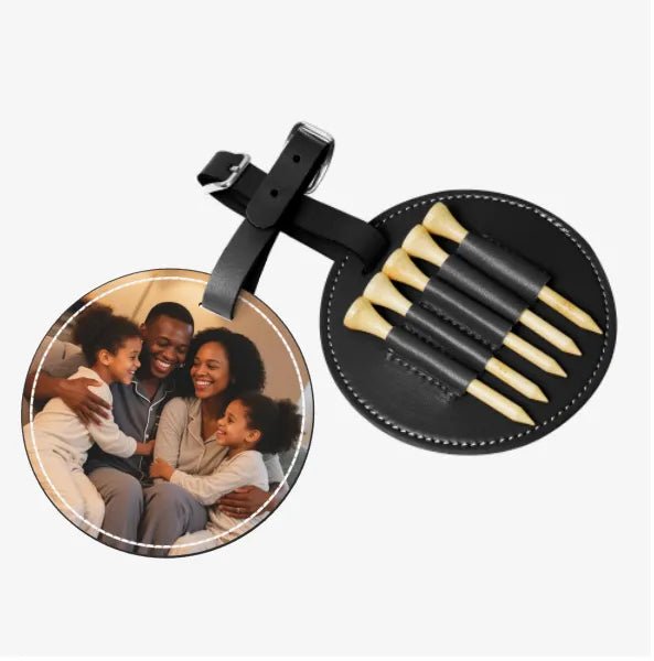 Custom Golf Tees Organizer Bag Valentine Day Gift PU Personalized Image Text Golf Accessory PrintToucan