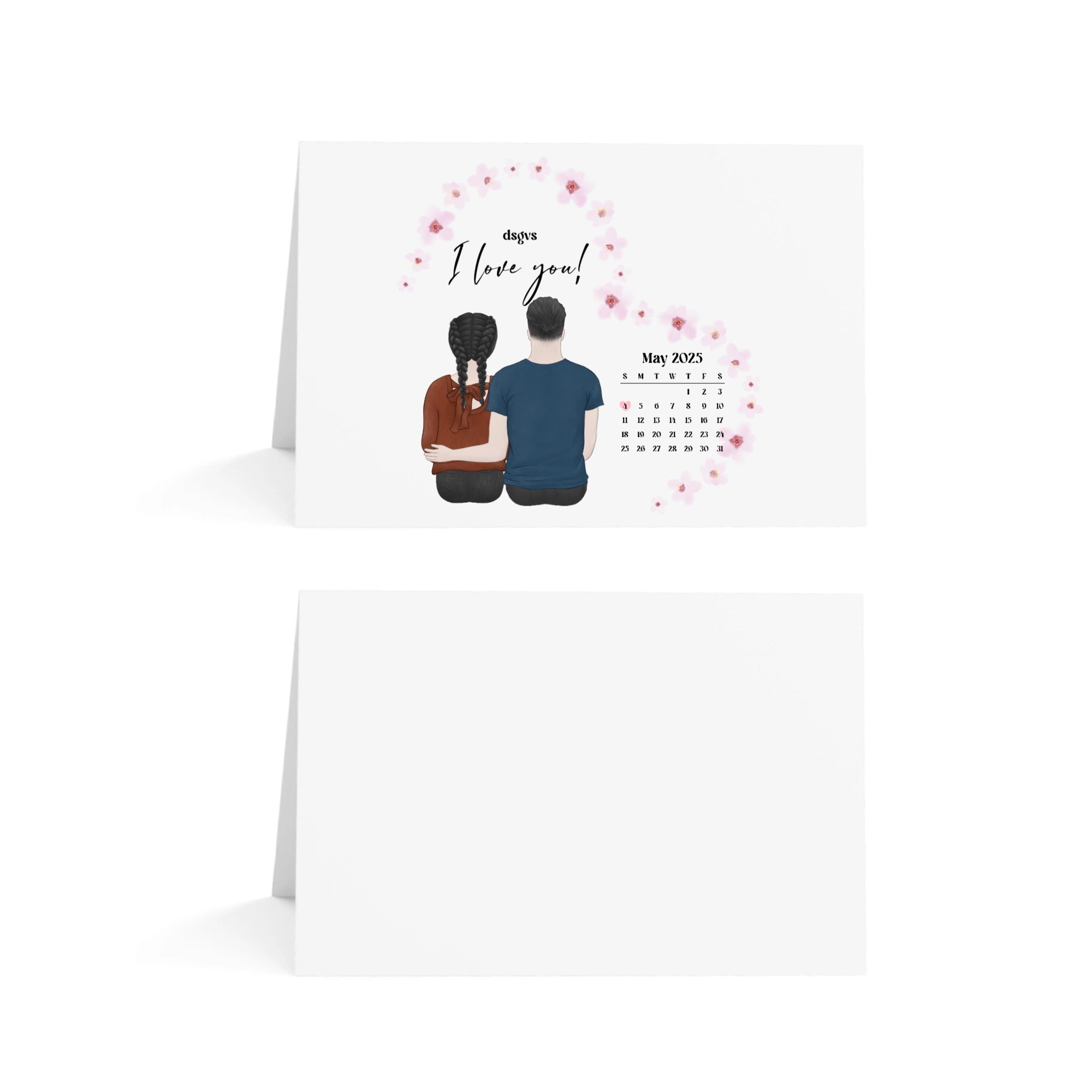 Custom Greeting Card – The Day We Met Design for Mother’s Day or Anniversary - printtoucan