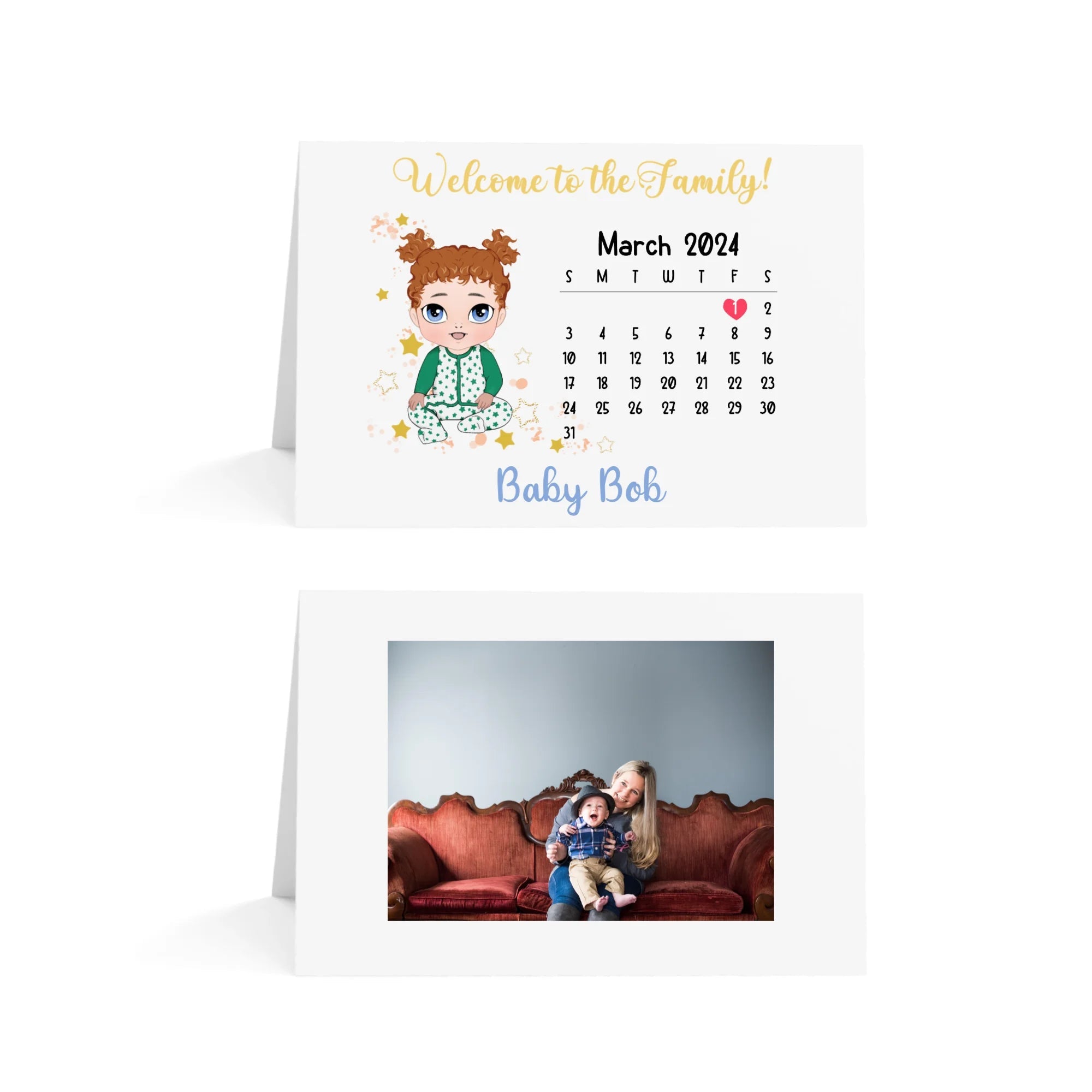 Custom Greeting Cards – Welcome to the World - printtoucan