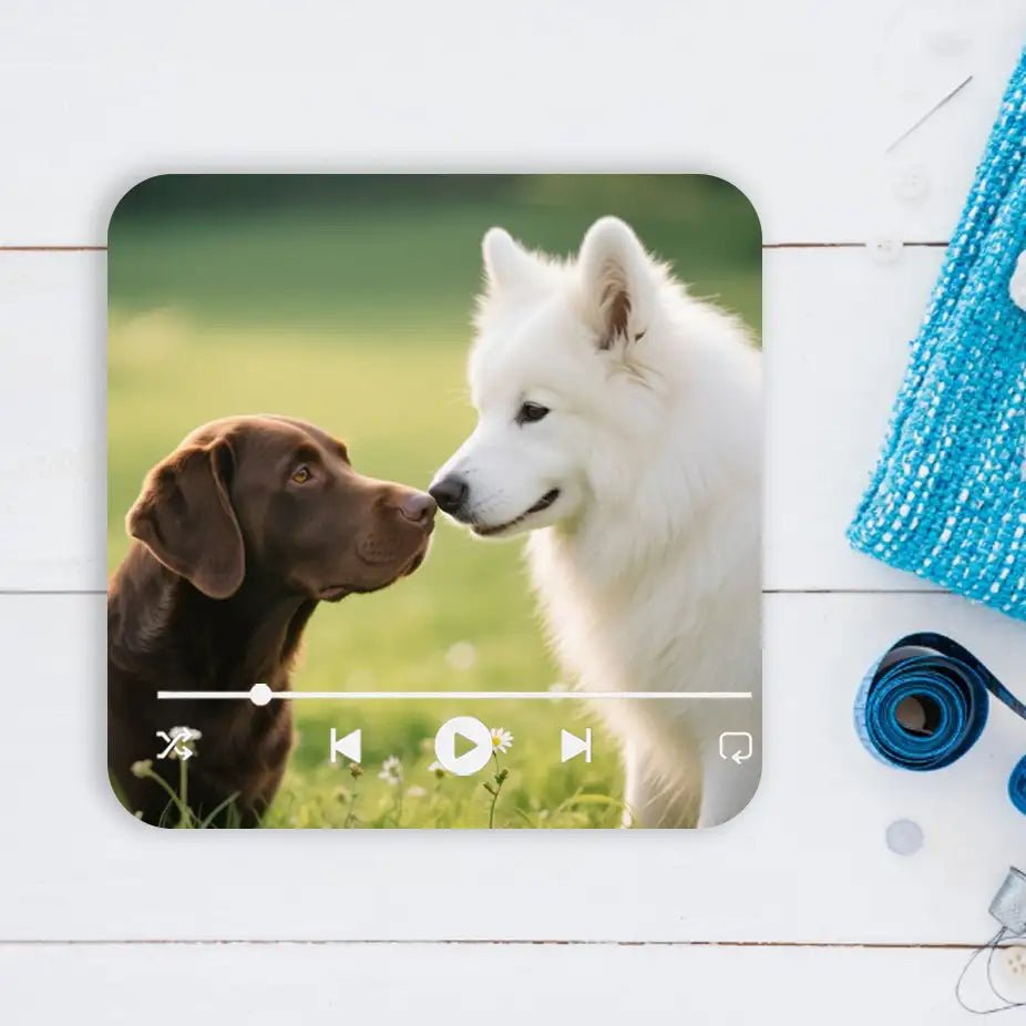 Custom Hardboard Back Coaster – Personalized Coaster | Pet Lover Edition - printtoucan