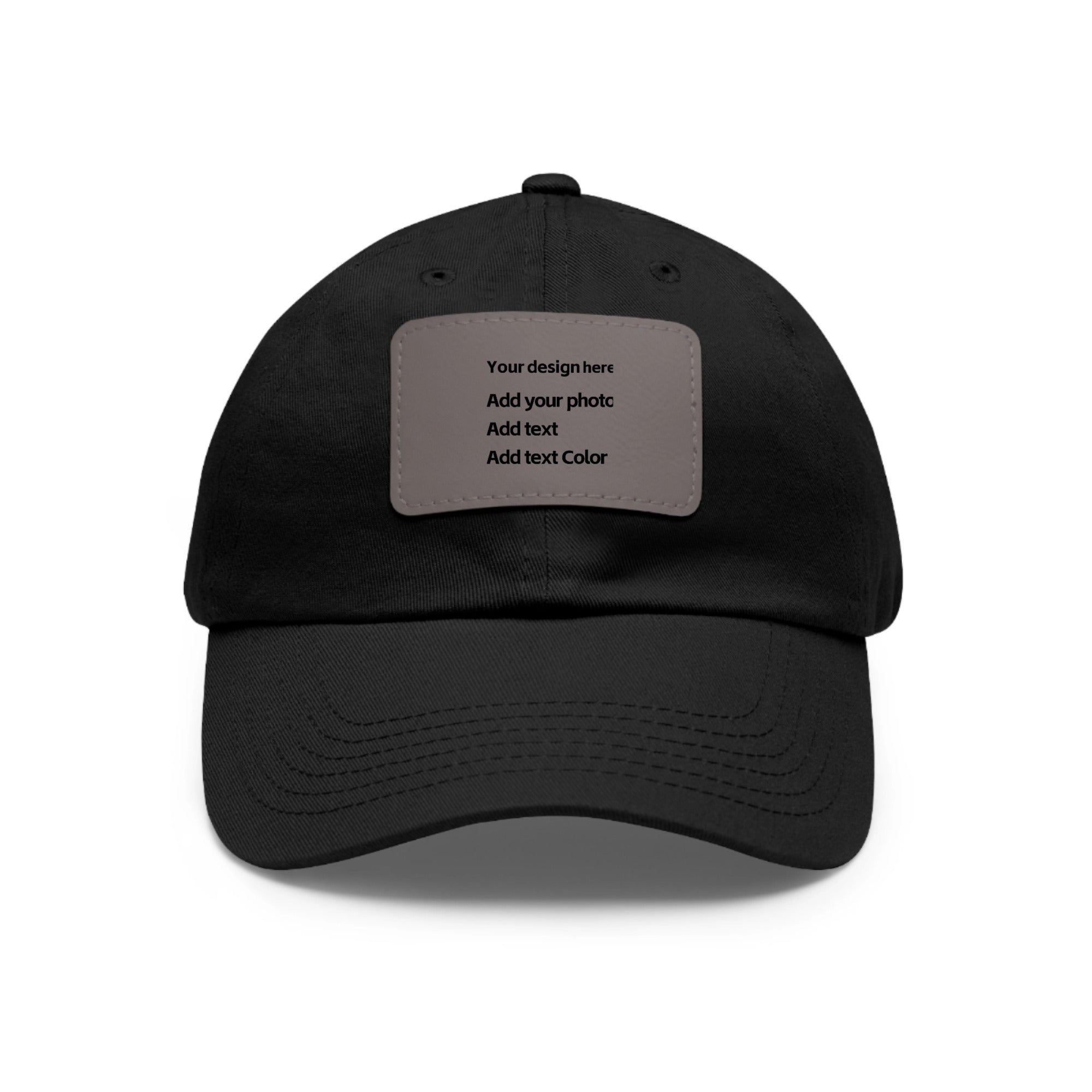 Custom Hat Dad with Leather Patch & Personalized Text Stylish Gift PrintToucan - printtoucan