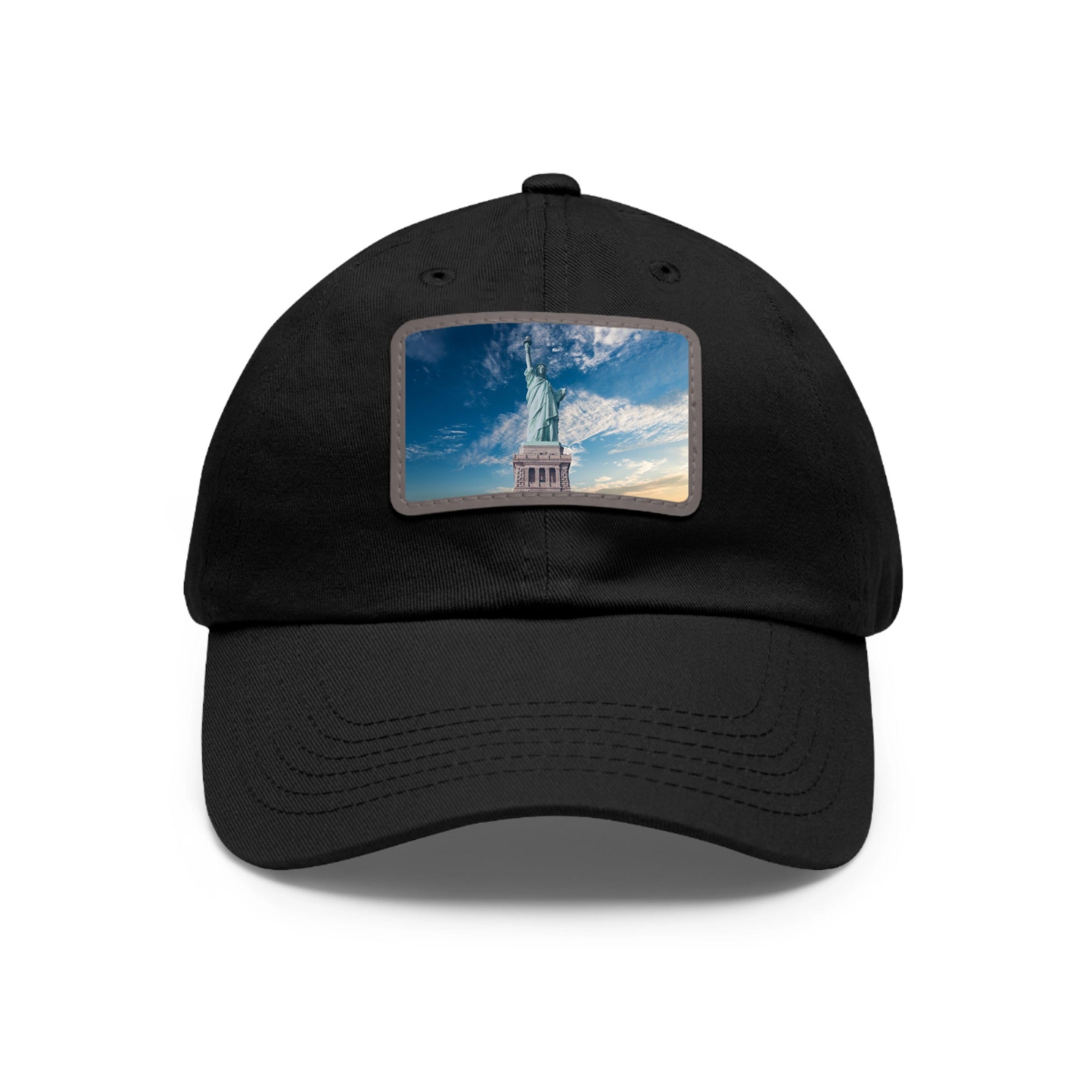 Custom Hat with Leather Patch Image Upload Hat PrintToucan - printtoucan