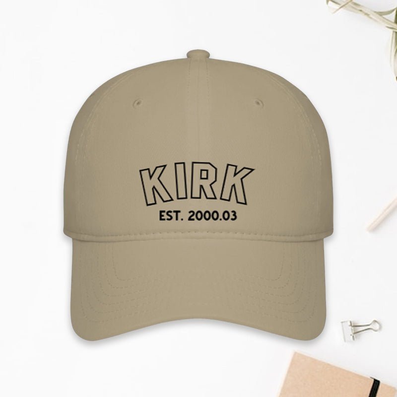 Custom Hat with Name and Year - Personalized Birthday Baseball Cap PrintToucan - printtoucan