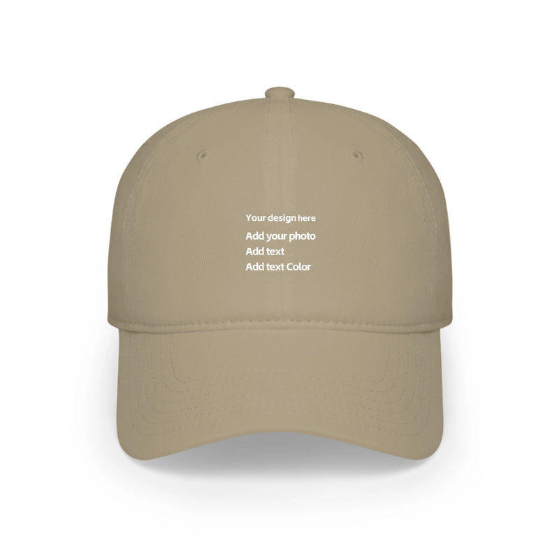 Custom Low Profile Baseball Hat with Image & Text Personalized Cap | PrintToucan