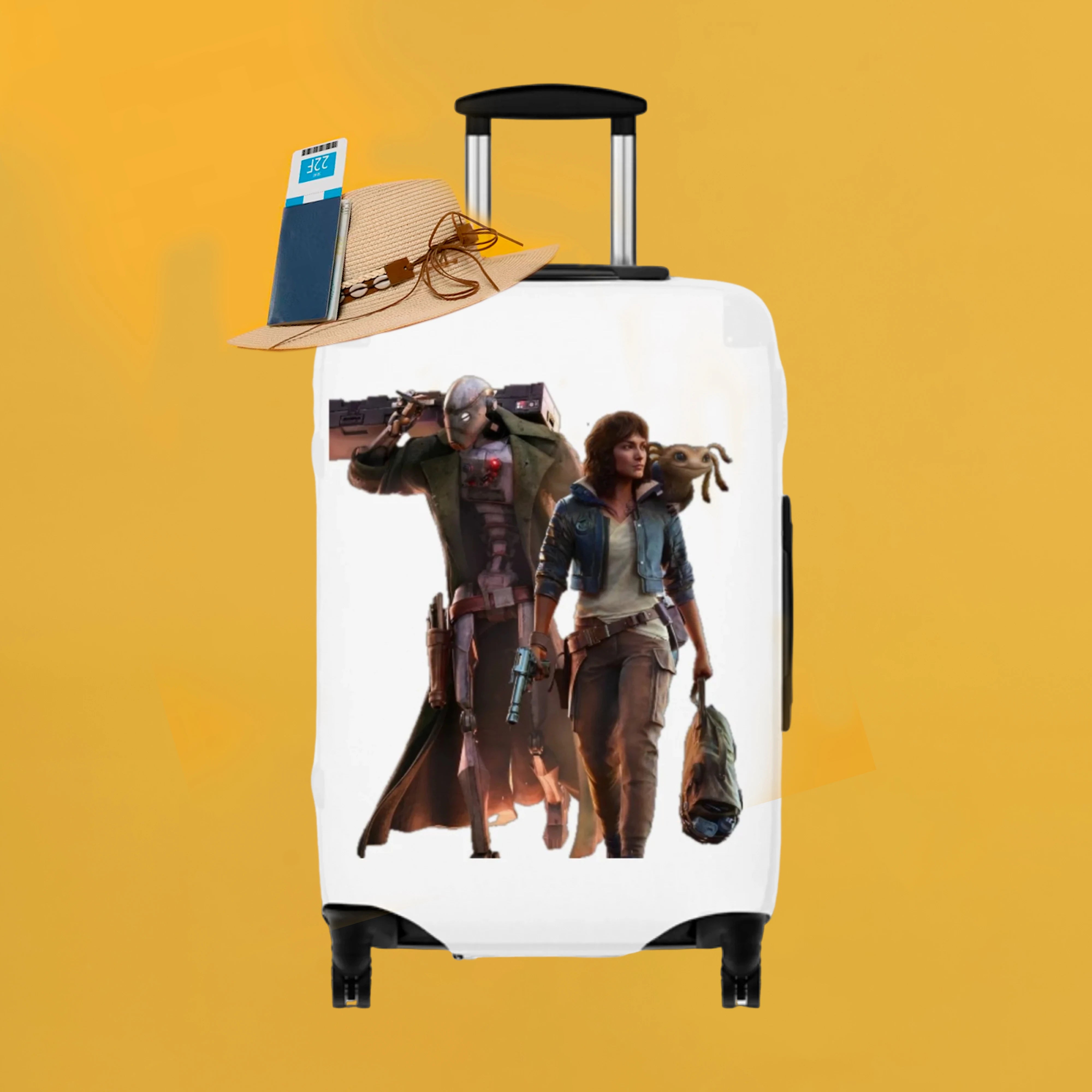 Custom Luggage Cover – Travel in Style with Custom Text and Design - printtoucan