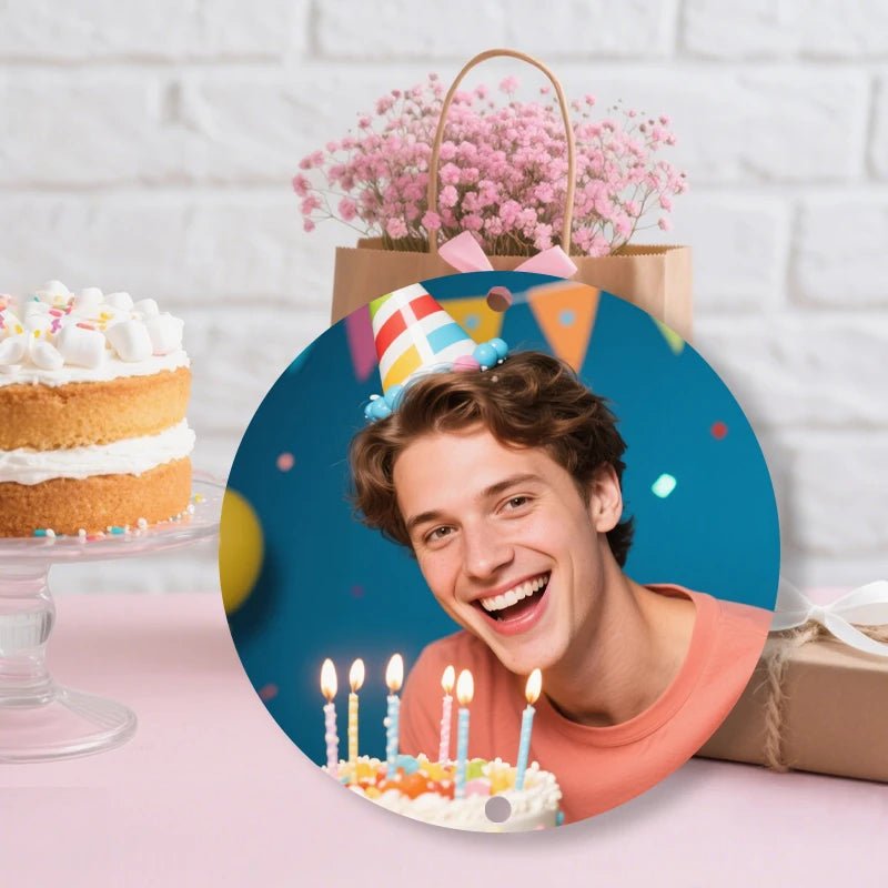 photo prints Custom Metal Tin Sign Photo Upload Birthday Theme PrintToucan