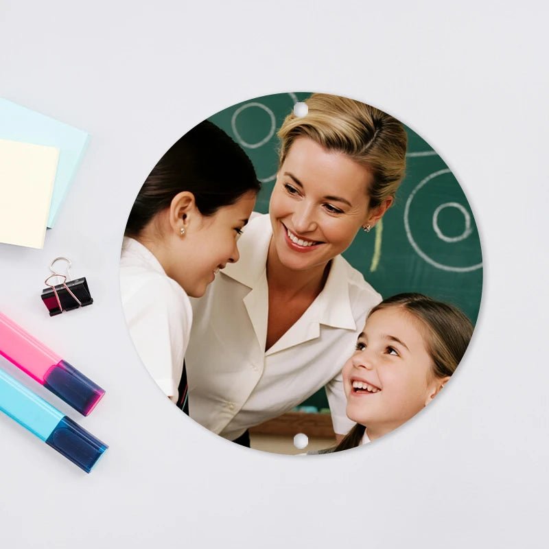 photo printing Custom Metal Tin Sign Photo Upload Teacher PrintToucan