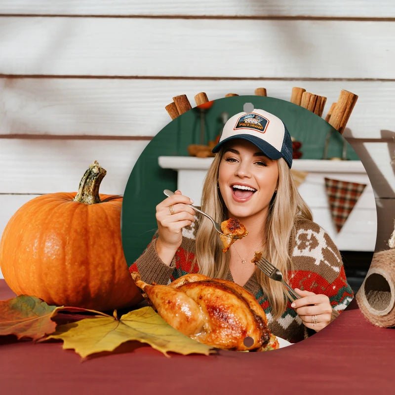 photo printing Custom Metal Tin Sign Photo Upload Thanksgiving Day PrintToucan