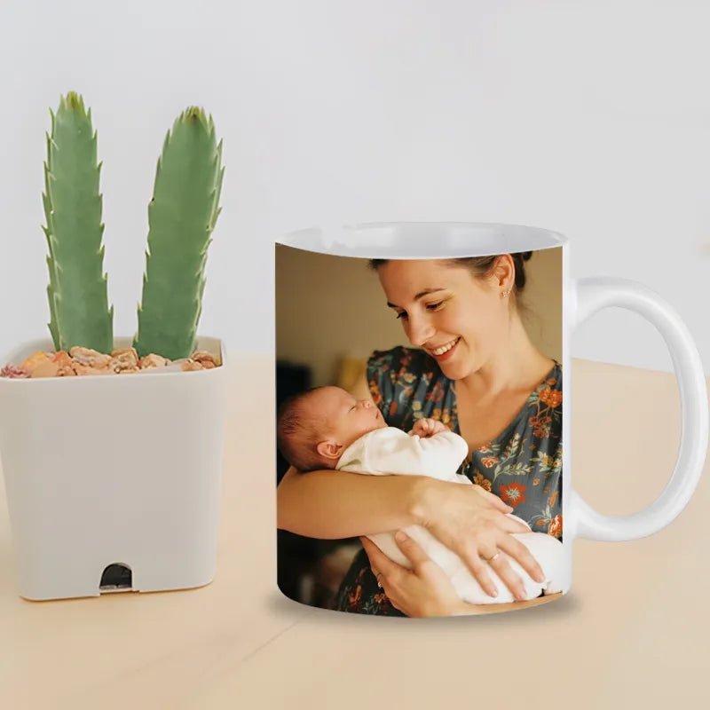 Custom Mug 12oz with Photo Upload for Birthday Gifts PrintToucan - printtoucan